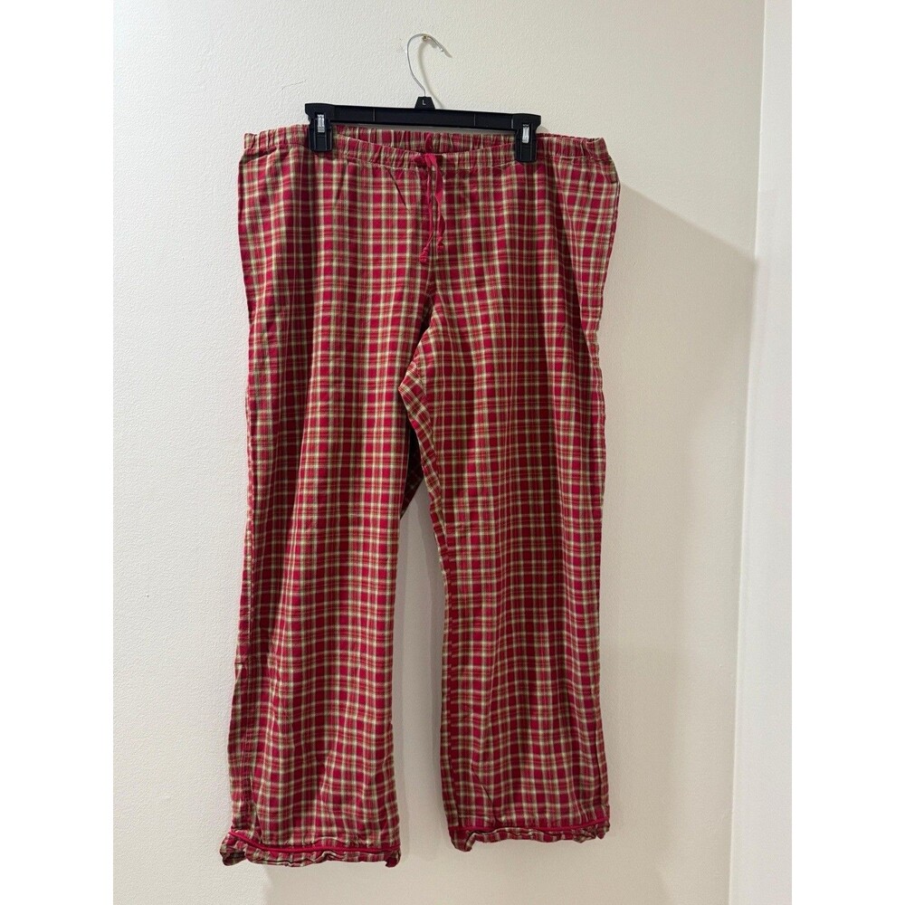 Old Navy red and green plaid flannel pajama pants in size XL For Women